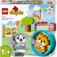 LEGO 10977 DUPLO Mein erstes Hündchen & Kätzchen - mit Ton, Spielzeug-Set mit Tieren zum Bauen, Steine für Kleinkinder ab 1,5 Jahren
