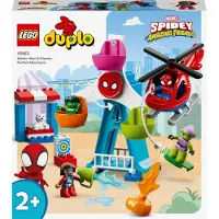 LEGO 10963 DUPLO Marvel Spider-Man & Friends: Jahrmarktabenteuer, Freizeitpark mit Spielzeug-Hubschrauber, Hulk und Green Goblin Figur, ab 2 Jahre