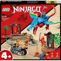 LEGO 71759 NINJAGO Drachentempel Set mit Spielzeug-Motorrad, 4 Minifiguren inkl. Kai und Nya sowie Drachen- und Schlangen-Figuren