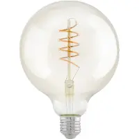 Eglo E27 Lampe, Spiral LED Glühbirne Globe, Vintage Leuchtmittel amber für Retro Beleuchtung, 4 Watt (entspricht 26 Watt), 270 Lumen, warmweiß, 2200k,