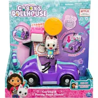 Gabby's Dollhouse DREAMWORKS - Carlita-Spielzeugauto mit Pandy Paws Figur, Abbildung Fahrzeug, 3 Jahr(e), Mehrfarbig