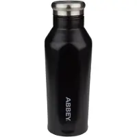 Abbey camp Thermosflasche Doppelwandig Godafoss Schwarz Silber (0,35L)