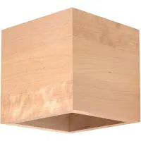 Sollux Wandleuchte QUAD Naturholz 1xG9 8W Holz 10x12x10cm