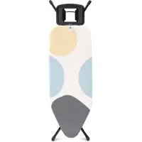 Brabantia 8710755134920, Bügelbrett in Originalgröße, Baumwolle, Dampfbügeleisen, Schwarz, Blau, Weiß, Gelb, Muster, 450 x 1240 mm