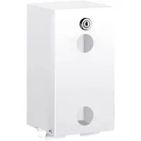 Delabie WC-Papierhalter für 2 Rollen, Edelstahl 1.4301 pulverbeschichtet Weiß