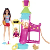 Barbie Puppenset - Skipper First Jobs - Wasserpark-Spielset - - One Size - Puppen