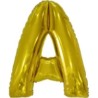 Riethmüller Grosser Buchstabe A Gold Folienballon N34 verpackt