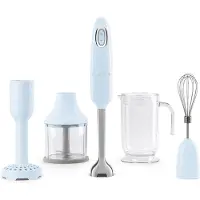 Smeg HBF12WHEU Stabmixer, Kunststoffgehäuse, 700 Watt, 1,4 l Behälter, Kartoffelstampfer, KÃ1/4chenmaschinenaufsatz, 11 Geschwindigkeiten, Universalzerkleinerer-Zubehör
