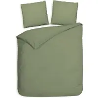 Heckett & Lane Heckett and Lane Punto Dbo 200 Laurel Green Bettwäsche 1 x Bettbezug 200x220 + 2 x Kopfkissenbezug 70x60 Laurel-Green Gepunktet grün