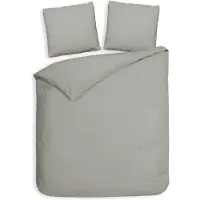 Heckett & Lane Heckett and Lane Punto Dbo 240 Cloud Grey Bettwäsche 1 x Bettbezug 240x220 + 2 x Kopfkissenbezug 80x80 Cloud-Grey Gepunktet grau