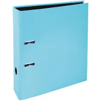 Exacompta Aquarel Prem Touch Ordner Breit DIN A4 80 mm Pastellblau 2 Ringe 53564E Pappkarton Hochformat 10 Stück