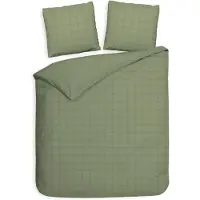Heckett & Lane Heckett and Lane Diamante Dbo 200 Laurel Green Bettwäsche 1 x Bettbezug 200x220 + 2 x Kopfkissenbezug 70x60 Laurel-Green grün