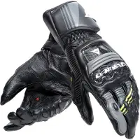 Dainese Druid 4 Leather Schwarz Lava Rot Weiß Handschuhe Größe 3XL