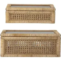 Bloomingville Rattan Aufbewahrungsbox - 2er Set