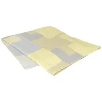 Broste Copenhagen Patch Tagesdecke - Banane gelb / blau