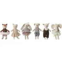 Bloomingville Mini Puppenset Tiere, 6er-Pack
