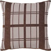 Broste Copenhagen Schachbrettkissen braun inkl. Füllung - W50XL50CM
