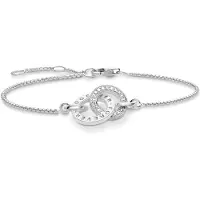 Thomas Sabo Armband "A1551-051-14-L19,5V" Gr. 19,5, bunt (silberfarben, weiß, weiß), Armbänder, Damen, 19,5, Silber 925 (recycelt), Armband, mit Zirkonia (synth.)
