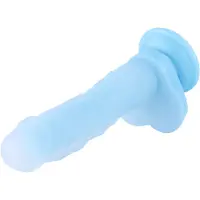 Hismith Premium Glühen im Dunkeln Dildo KlicLok 24 CM Blau