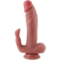 Hismith Premium Saugnapf Kaninchen Dildo mit Klitoris Stimulator 21 cm