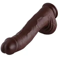 Hismith Premium Dildo XXL Groß 25+ KlicLok Braun