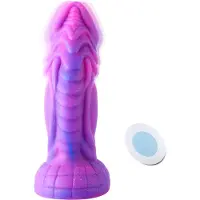 Hismith Premium Vibrierender Rhino Fantasy Dildo mit Fernbedienung KlicLok und Saugnapf 20 CM
