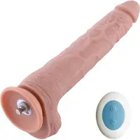 Hismith Premium Dildo Vibrating inklusive Fernbedienung 28 CM KlicLok Nude