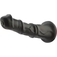 Hismith Premium Anal Fantasy Dildo Schwarz Aufsatz 24 cm KlicLok und Saugnapf