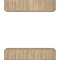 vidaXL TV-Schränke 4 Stk. Sonoma-Eiche 80x30x30 cm Holzwerkstoff