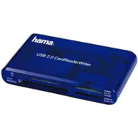 Hama USB 2.0 Multi Card Reader 35 in 1, blue 55348
