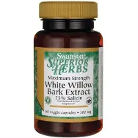 Swanson Health , White Willow Bark Extract (Silber-Weidenrinden-Extrakt),vegane Kapseln, Vegetarisch 60 St Kapseln