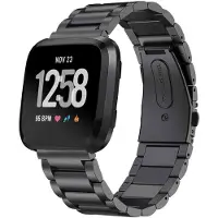 IMoshion Edelstahlarmband für das Fitbit Versa / Versa 2 / Versa Lite - Schwarz