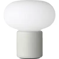New Works Karl-Johan Portable Tischleuchte IP65 Light Grey - , Karl-Johan, dimmbar, Grau, für Terrasse, Kunststoff, Design