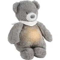 Nattou Sleepy Nachtlicht Kuschtier Bär Grau