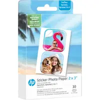 HP - Zink-Papier Sprocket Luna 30er-Pack 2x3" Vorgefertigte 1,3x1,3 Aufkleber (HPIZ2X330C)