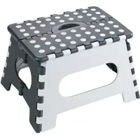 Wenko Hocker "Secura", grau (grau, weiß), B:35cm H:22cm T:27cm, Hocker, Hocker, BxTxH: 35x27x22 cm, belastbar mit bis zu 350 kg