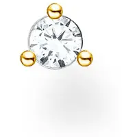 Thomas Sabo Einzel Ohrstecker Weißer Stein gold