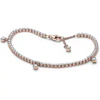 Pandora 582401C01 Damen-Armband Funkelnde Tropfen Roségoldfarben