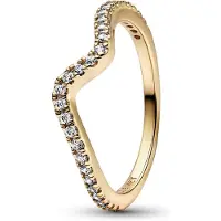 Pandora 162539C01 Damenring Funkelnde Welle Goldfarben