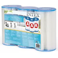 Intex Filterkartusche Typ A 3er Pack Ersatzfilter für Poolpumpen (11cmx20cm)