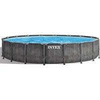Intex Baltik, 24311 l, Gerahmter Pool, Kind & Erwachsener, Leiter, Blau, Grau, 99,7 kg