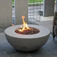 Elementi , Gasfeuerstelle "Ätna" in Beton-Optik