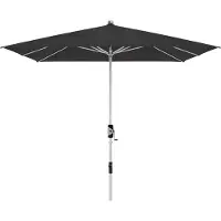 Doppler Knirps, Sonnenschirm / Kurbelschirm "Automatic 240 x 240" mit Höhenverstellung, dunkelgrau, 240 x 240 cm