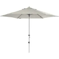 Doppler , Sonnenschirm / Kurbelschirm "Expert 320 Auto Tilt", hellgrau, Ø 320 cm