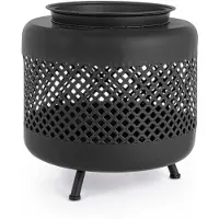 YES everyday Feuerschale Amadeo hitzebeständiger Stahl, modern, schwarz, Ø 50 cm, für Outdoor