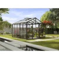 E.P.H. Schmidt Vitavia Gewächshaus Zeus2 10000 ESG 4mm u. HKP 10mm, schwarz, 278115