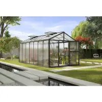Pergart Vitavia, Gewächshaus "Zeus 13800", schwarz, 13,8 m², 10 mm HKP