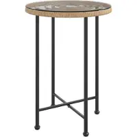 vidaXL Esstisch Ø55 cm Hartglas und Stahl