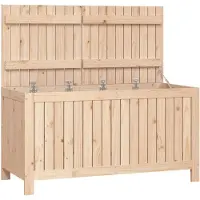 vidaXL Gartentruhe 121x55x64 cm Massivholz Kiefer
