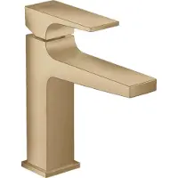 Hansgrohe Metropol Einhebel-Waschtischmischer 110 mit Hebelgriff und Push-Open Ablaufgarnitur, Brushed Bronze